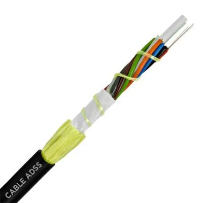 China Outdoor Aerial ADSS Optical Fiber Cable 1Km Black G655 G652D G657A1 G657A2 for sale