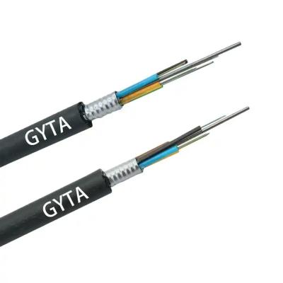 China 6 8 12 24 Core GYTA GYTS ADSS Aerial Fiber Optic Cable Single Mode Te koop