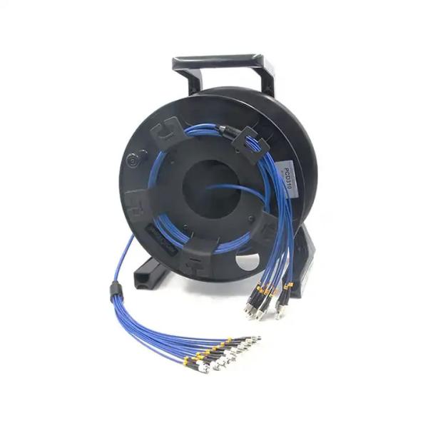 Quality Portable Fiber Optic Cable Drum Trailer Waterproof Connector Plastic Metal for sale