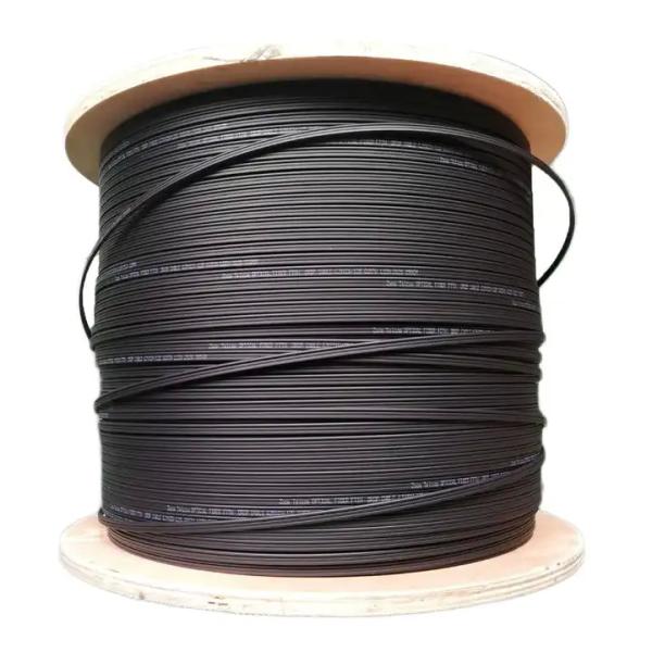 Quality 2 Core FTTH Drop Cable G657A1 LSZH Jacket Fig 8 Self-Supporting Aerial Flat FTTH for sale