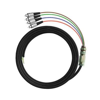 China 4 Core Waterproof Fiber Optic Patch Cord FC-FC Fiber Optic Cable for FTTA  / FTTH for sale
