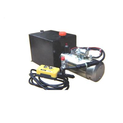 China Steel oil tank horizontal mounting type small 12V DC hydraulic power pack unit for sale