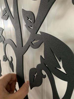 China 0.12 Inch Black Laser Cutting Iron Vine Shaped Wrought Iron Fence Decorations for sale
