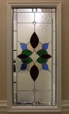 China Make Your Own Triple Glazed Door and window Leaded Glass Beveled Glass Panels for sale