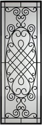 China 6 X 6MM 32MM Exterior Door Glass And Wrought Iron Glass Inserts for sale