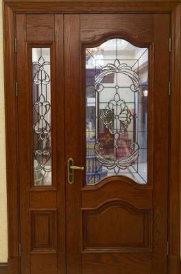 China Special Shape Triple Glazed Door Insert Patina Caming  For Wooden Doors for sale