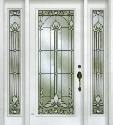 China 50MM Triple Glazed Replacement Stained Leaded Glass Black Chorme Caming Heat Resistant for sale