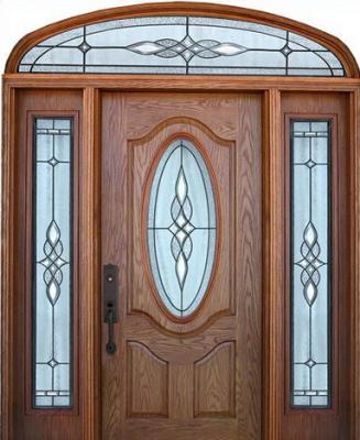 China 25mm Leaded Light Double Glazed Windows Antique Stained Glass Doors With Patina Caming for sale