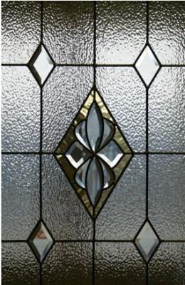 China 2.5CM Encapsulating Stained Leaded Glass Chrome Caming Double Glazing IGCC For Door for sale