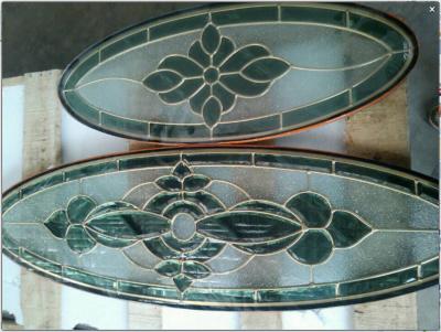 China Green Oval Decorativ Stained Leaded Glass 2000MM For Windows 5MM for sale