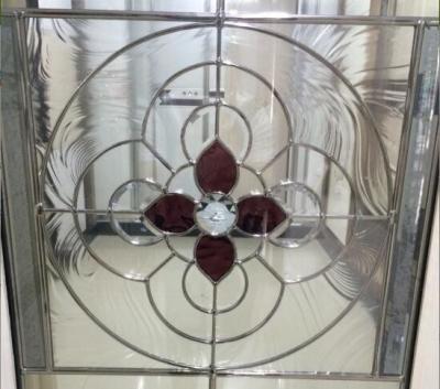 China 1.6M 21MM Decorative Glass For Living Room Triple Glazed Leadlight Door Solid for sale