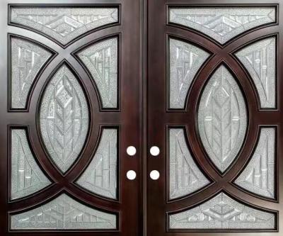 China 1625MM Zinc Caming Decorative Stained Glass Entry Doors Windows 1in Thickness for sale