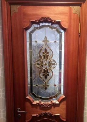 China 0.3M X 0.2M Decorative Leaded Glass For Wood Door Antique Stained Glass Window Panels for sale
