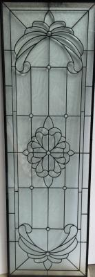 China Hollow Decorative Door Leaded Glass Panels Patina Grey Caming 2000MM for sale