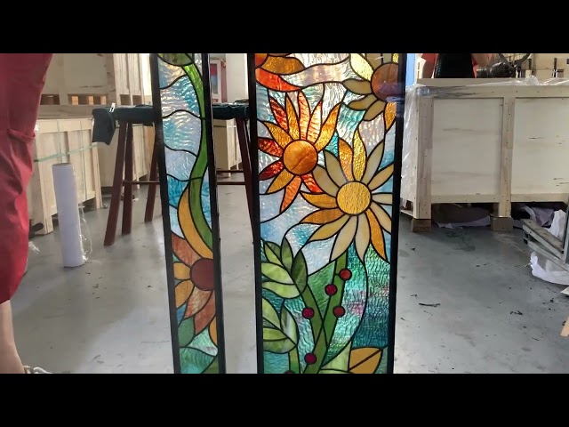 Customized Stained Glass Panel For Entry Door Insert