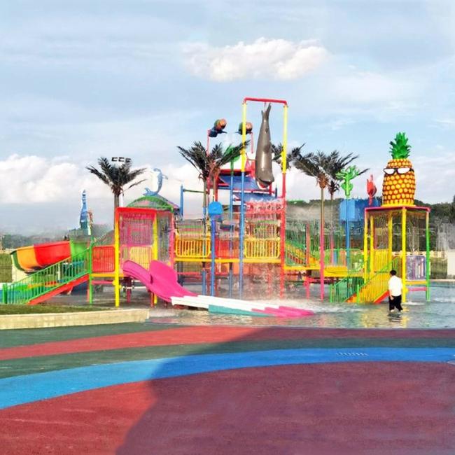 LANCHAO-WH03 Water Park Fiberglass Aqua Playground with 12m Height ...
