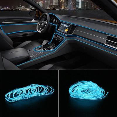 China 3m Modified Car Lights EL Cold Light Line With USB DIY T Dashboard Console LED Ambient Ligh for sale