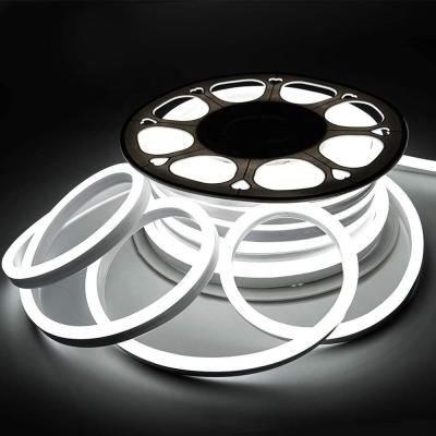 China 220V RGB LED Neon Light Silicone Neon Strip Flexible Luces Rubber Cuttable Strip for sale