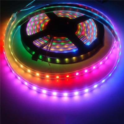 China Individually Addressable 5050 Rgb Led Strip Lights Light Diffusing Tape 5m Ws2812B for sale