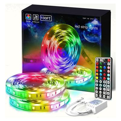 China 5m 12V Luces 5050 Multi Color Mood Magic Lights 100ft Led Light Strip With 44keys for sale