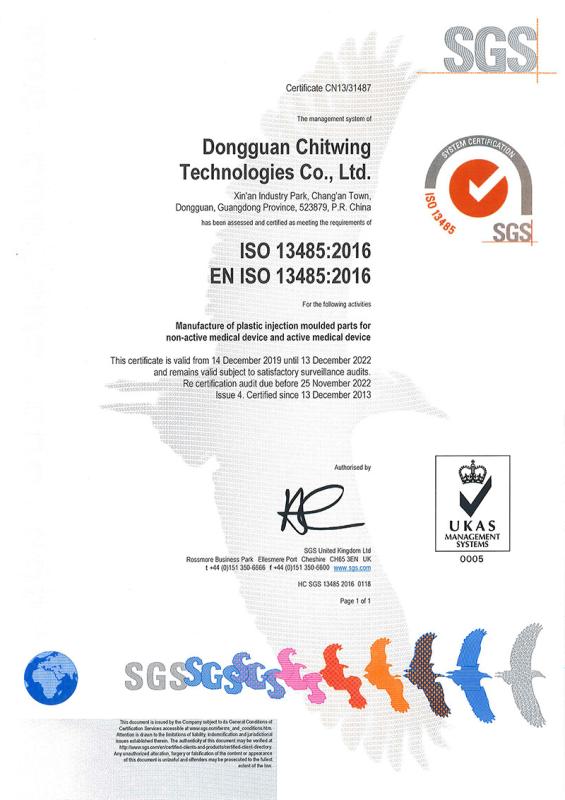 ISO 13485:2016 - Dongguan Chitwing Technologies Co., Ltd