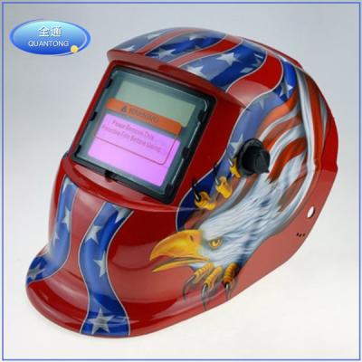 China Welder Mask Auto Darkening Welding Protection Helmet With Eagle Decals for sale