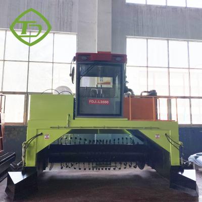 中国 肥料への動物肥料のためのクローラー合成物の干草の列のターナー機械 販売のため