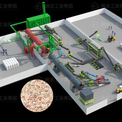 China Equipo de granulador de sulfato en rodillos Línea de producción de fertilizantes compuestos de nitrato de calcio en venta