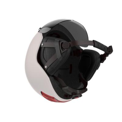 China PC EPS Mens White Smart Cycle Helmets IPX5 With Remote Controlling LED Turn Light for sale