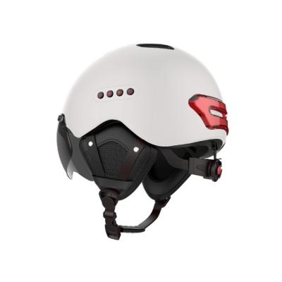 China PC EPS Integrated White Turn Signal Bike Helmet Night Ride With Voice Assistant for sale