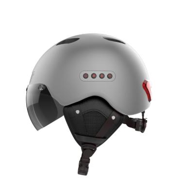 China Ladies Retro Gray IPX5 Bluetooth Music Motorcycle Helmet With Speaker for sale