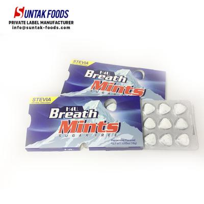 China Colorful Natural Fresh Breath Mints With Natural Stevia Sweeteners for sale