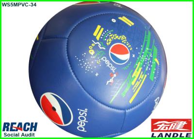 China Customizable 6 Panel Soccer Ball Hand Sewn / Laminated Pepsi Football Ball for sale