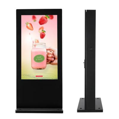 China Pantalla de pantalla digital exterior comercial negra para publicidad Publicación en venta