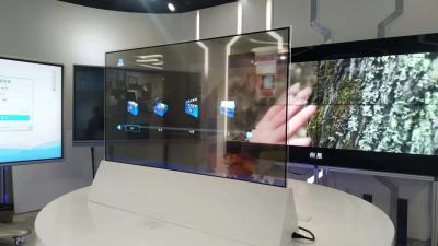 China Publicidade Ecrã OLED transparente Tipo de desktop inteligente à venda