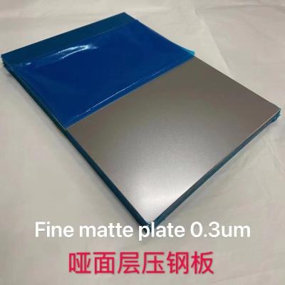 China A4,A3,A3+size Lamination Steel Plate(glossy,matte,silk,pattern finish) For Smart card production à venda