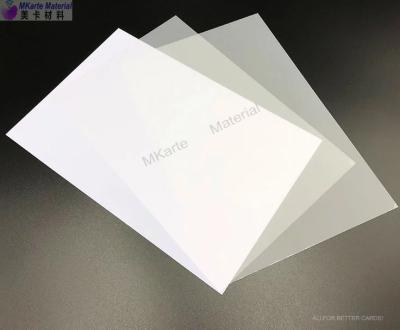 Κίνα PVC δράκων 0.15mm+0.46mm+0.15mm άσπρο μη-που τοποθετεί το φύλλο mni-3 σε στρώματα Inkjet προς πώληση