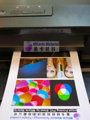 China 0.15mm-0.33mm Thickness	Inkjet Printable PVC Sheets Perfect Color Reversion for sale