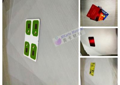 China Moisture Proof Smart Card Material Transparent PC Uncoated Overlay for sale