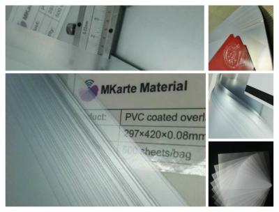 China Superior Aging Resistant PVC Card Material Strong Adhesion Overlay Film for sale