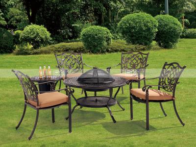 China BML09185-1 alumicast 6pcs barbecue set with ice barrel and 4 chairs for sale