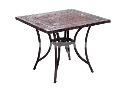 China BML12259B wholesale slate top square dining table 890*890*735mm for four chairs for restaurant for sale