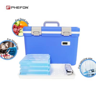 China 2C-8C Portable Medical Cooler Box 12Liters Cold Chain Transportation for sale
