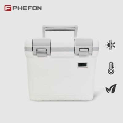 China Phefon 6L White Long Lasting Freezer Medical Ice Box With Temperature Display for sale