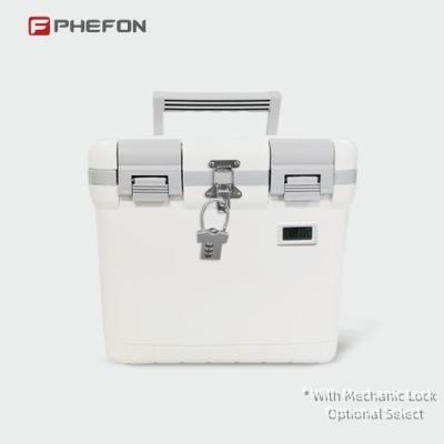 China Caixa de refrigeração médica portátil de 6L Bloqueio externo Caixa de refrigeração de gelo medicinal de espuma PU 48H Tempo de frio à venda