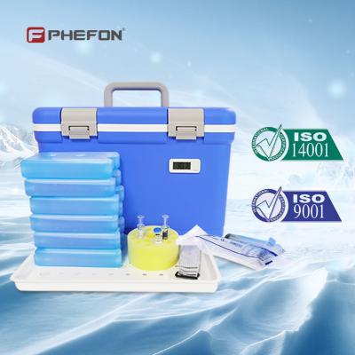 China Phefon 12L medizinische Kühlbox mit Thermometer zu verkaufen