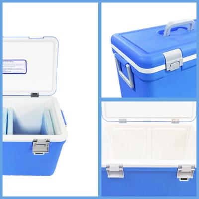 Quality Buckle Lock Vaccine Box Cooler 35L Cooler Box With Ice Packs for sale