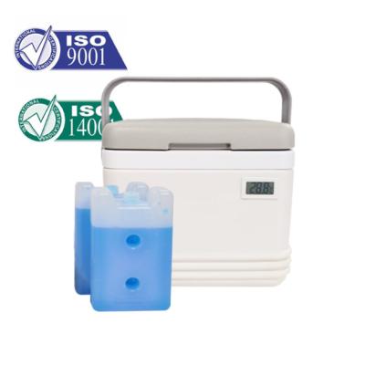 China Caja de enfriador médico duradero de 5Ltr Caja de enfriamiento de medicamentos con pantalla de temperatura en venta