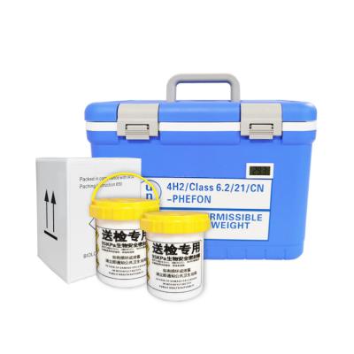 China UN3373 UN2814 Portable Medicine Cooler Infectious Substance Cold Chain Transport for sale