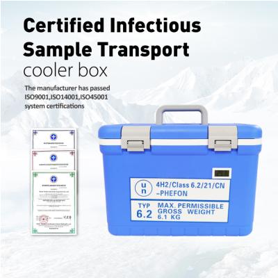 Chine Boîte de refroidisseur dur médical UN2814 Containers de transport d'échantillons de laboratoire à vendre